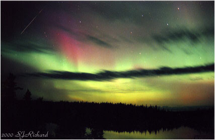 Aurora over a lake in Ontario