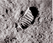 footprint on the moon