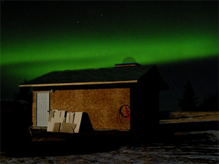 Aurora in Background