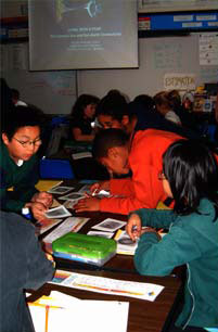 Students and teachers with project-based activities