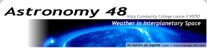 Astronomy 48 - Weather in Interplanetary Space