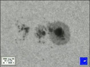 Video clip of a sunspot