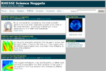 Screenshot of the RHESSI Science Nuggets website.
