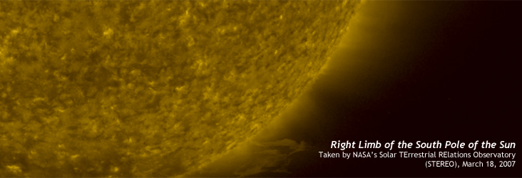 Caption: Extreme Ultraviolet Imaging Telescope (EIT) image of a huge, handle-shaped prominence taken on 9/14/99 by NASA's SOHO project. Link to NASA's STEREO graphics gallery