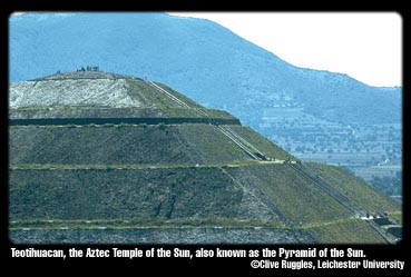 A photograph of Teotihuacan, the Aztech Temple of the Sun