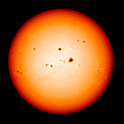 Solar image in visible white light 