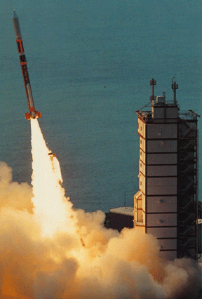 Image of the Yohkoh satellite rocket launch