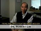 Robert Lin sitting in a chair facing the interview, off camera
